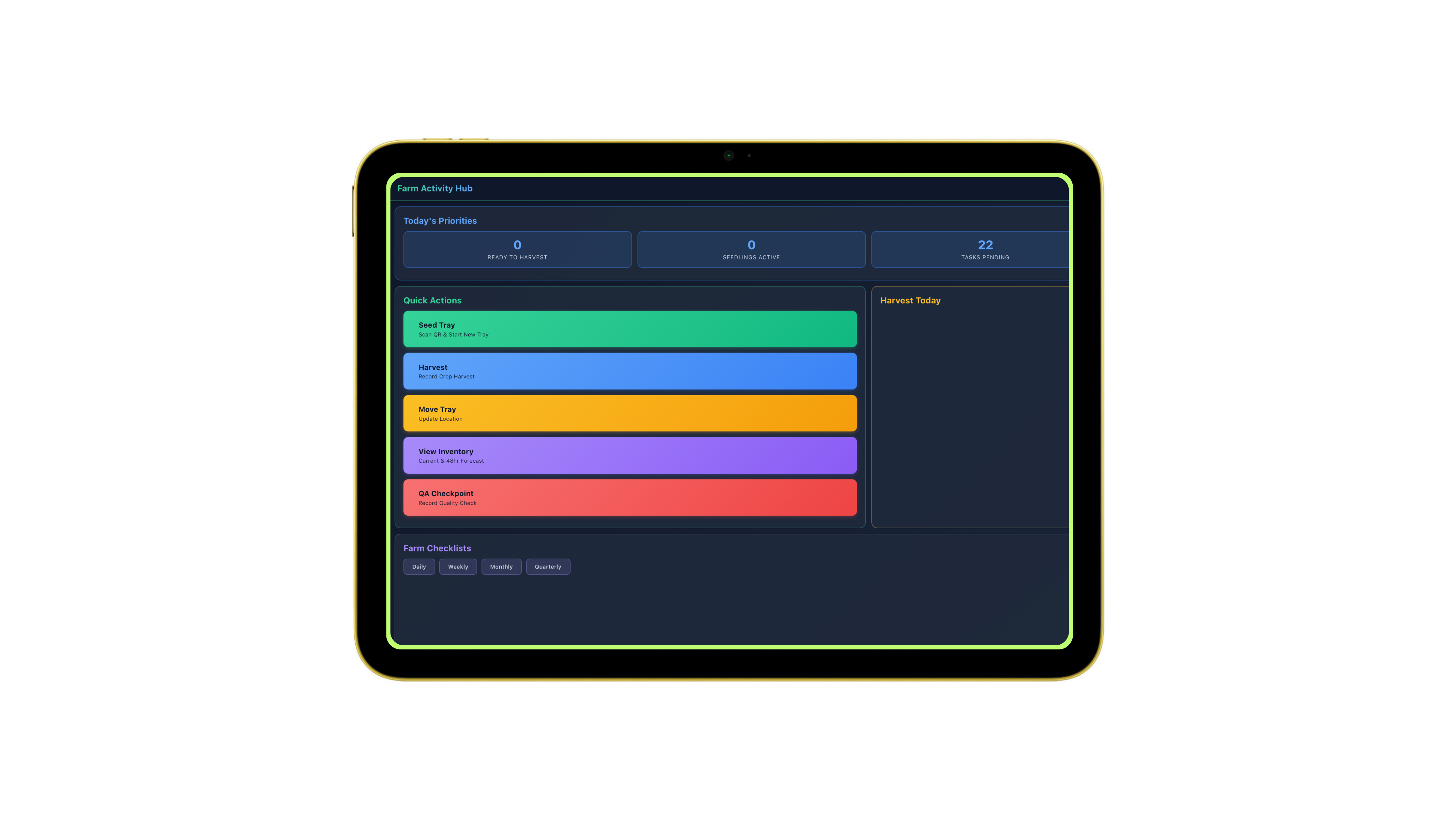 Tablet Workflow - Daily tasks